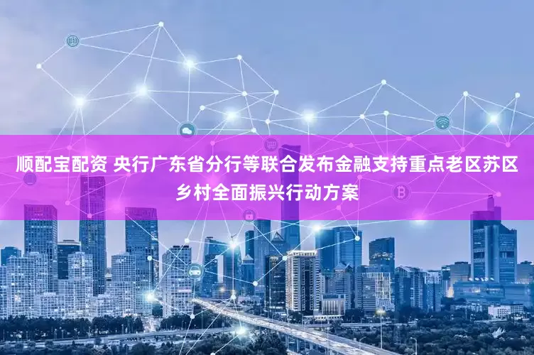 顺配宝配资 央行广东省分行等联合发布金融支持重点老区苏区乡村全面振兴行动方案